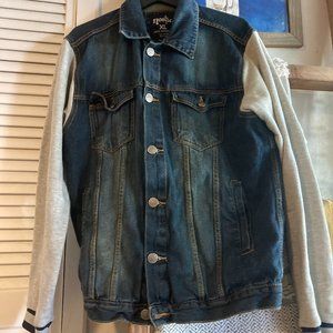 Mens Jean Sweatshirt Jacket